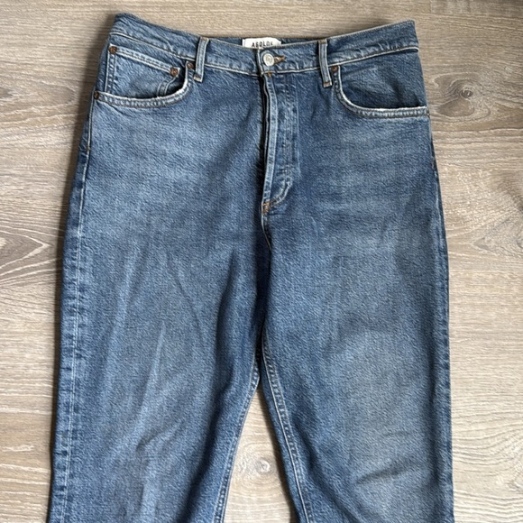 AGOLDE Riley High Rise Straight Crop in Transfer 29 - Picture 4 of 12